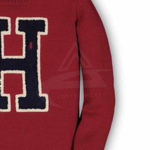 Sudadera de algodón 100% personalizada Unisex, sudadera de cuello redondo lisa con logotipo bordado de alta calidad, sudaderas de lana en relieve, venta al por mayor - Product Image 2