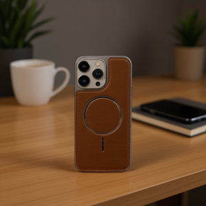 Étui magnétique en cuir véritable de qualité supérieure pour A25 avec un design élégant - Product Image 3