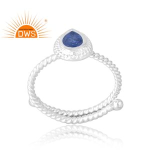 Meilleure vente 925 argent Sterling naturel Tanzanite pierre précieuse bague bijoux personnalisés pour les femmes cadeau pour elle - Product Image 1