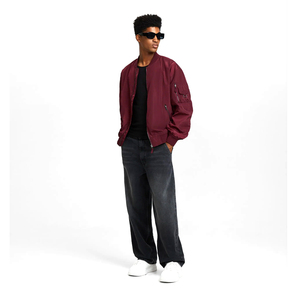 Custom Embroidery Patch Satin Varsity <b>Jacket</b> <b>Men</b> Casual Baseball Sports Letterman <b>Fur</b> Zipper Satin Bomber <b>Jacket</b> for man - Product Image 6