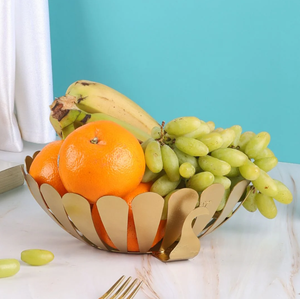 ชามผลไม้ถาดชามตกแต่งขนาดใหญ่และฐานทองชามผลไม้สำหรับเคาน์เตอร์ห้องครัว - Product Image 5