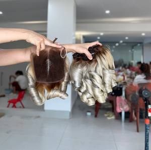 Haute Qualité Blonde 613 Couleur Vietnamien Vierge Cheveux Humains Fermeture Ensemble Cheveux Tissage Extensions Machine Double Trame - Product Image 2