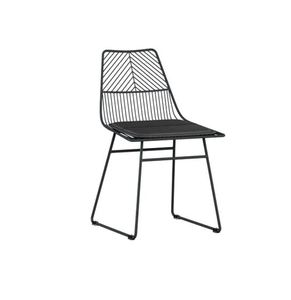 Silla de alambre de malla de hierro negro para muebles de metal, silla individual para cafetería, silla de alambre hueco de estilo europeo, novedad - Product Image 5