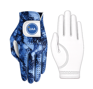 Professional Gents and ladies custom pattern golf gloves breathable Non <b>slip</b> custom logo printed cabretta leather golf gloves - Product Image 3