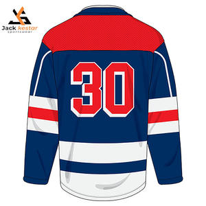 Conjuntos de Camisetas de Hockey sobre Hielo de Diseño Personalizado de Alta Calidad, 100% Poliéster, Logotipo Personalizado, Fabricante OEM - Product Image 2