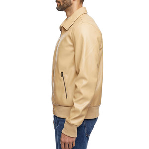 2025 veste en cuir de motard pour hommes à la mode de Style de luxe en peau de vache originale et veste de moto respirante pour hommes - Product Image 4