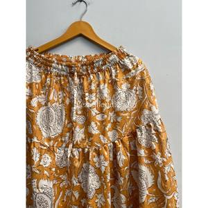 Floral Printed <b>Skirts</b> Handmade Summer <b>Skirt</b> Dress <b>Boho</b> Long <b>Maxi</b> <b>Skirt</b> Gypsy Thread <b>Skirt</b> Two Side Pocket Middi <b>Skirt</b> Dress - Product Image 2