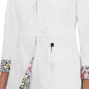Bata de laboratorio blanca personalizada para médico unisex, venta al por mayor, abrigo de manga larga para médico de hospital - Product Image 5