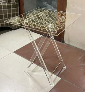 NUEVO DISEÑO MESA ACRÍLICA tamaños 16 ''X 16" Mesa de té de alta calidad Mesa acrílica Diseño personalizado - Product Image 3