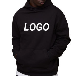 Sudadera con capucha de gran tamaño con estampado personalizado bordado de otoño unisex, sudadera holgada de lana de algodón para ropa de calle - Product Image 1