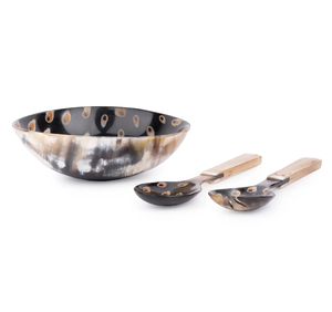 Servidor de ensalada de cuerno de vaca Cuchara para utensilios de cocina Vajilla Sirviendo cuchara de servidor de cuerno de búfalo a precio con descuento - Product Image 6