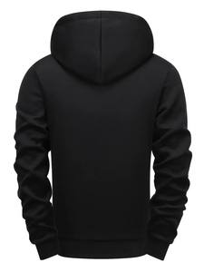 สเวตเชิ้ตสไตล์ฮิปฮอปสำหรับผู้ชาย, เสื้อมีฮู้ดยืดกลางมีกระเป๋าโอเวอร์ไซส์มีซิปสำหรับฤดูหนาว - Product Image 2