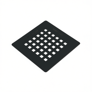 Grille de douche carrée en acier anthracite Milan – Fournitures de bain et de toilettes haut de gamme - Product Image 2