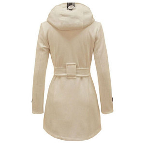 Manteau Trench en Laine d'Hiver pour Femmes en Gros, Double Boutonnage, Ceinture à la Taille, Respirant - Product Image 3