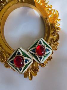 Boucles d'oreilles style italien vintage Boucles d'oreilles classiques élégantes Bijoux vintage intemporels Cadeau pour elle - Product Image 4