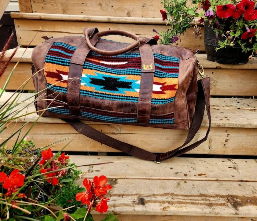 चमड़े काठी कंबल बैग Duffel बैग यात्रा बैग पश्चिमी यूनिसेक्स फैशन और Foldable काठी बैग Multifunctional और विशाल कस्टम