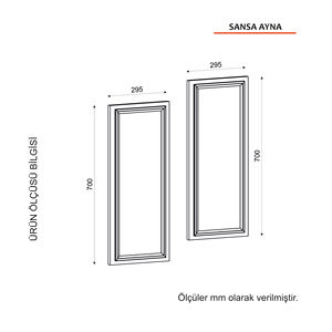 Panneau de particules de luxe exclusif Panneau de particules de luxe exclusif Sansa Mirror Lydia de Turkiye Meilleur vendeur de Turkiye Best Seller Home - Product Image 4