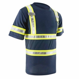 Chemises de travail à manches longues avec logo personnalisé, séchage rapide, réfléchissantes pour la sécurité routière, vêtements de travail industriels, miniers, de construction, polos haute visibilité - Product Image 6