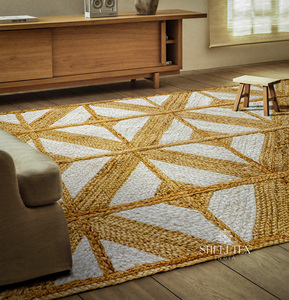 Alfombra Tula Alfombra de lana moderna hecha a mano Elementos terrosos Alfombra de yute con tonos naturales Alfombra de piso de retiro para uso doméstico - Product Image 2