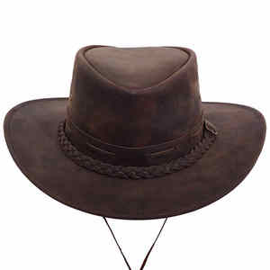 Venta al por mayor de diseño personalizado de ala grande de gamuza al aire libre sombrilla sombrero Venta caliente para hombres de montar sombrero de cuero de imitación para viajar - Product Image 1