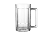Mug à bière en verre de 430 ml pour la maison, avec poignée, résistant à la chaleur, grande capacité, adapté pour boire de l'eau et préparer du thé.