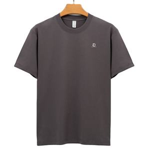 T-shirt à manches courtes à col rond antibactérien et à séchage rapide avec protection UV de couleur unie pour hommes - Product Image 3