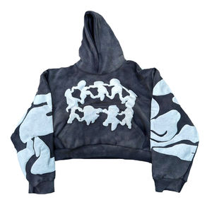 OEM de pulls à capuche vintage pour hommes avec impression numérique et bouffante respirante personnalisée en gros - Product Image 4