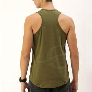 Camiseta sin mangas de verano para hombre con logotipo personalizado al por mayor, ropa deportiva de poliéster, Camiseta de algodón para entrenamiento y gimnasio con diseño OEM - Product Image 2