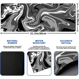 Tapis de souris en caoutchouc de qualité supérieure <span class=keywords><strong>avec</strong></span> logo personnalisé, texture abstraite, tapis de souris super grand pour <span class=keywords><strong>clavier</strong></span>, bureau, jeux - Product Image 3