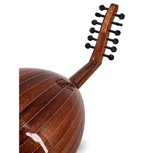 Oud Profesional de 11 Cuerdas - Lira Árabe Hecha a Mano con Incrustaciones de Madera de Caoba - Product Image 6