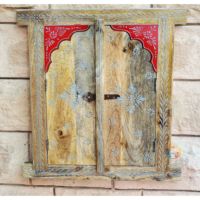 Cadre mural en bois Jharokha fait à la main, style antique, décoration murale unique du Rajasthan, art indien, nouvelle arrivée, cadre mural suspendu