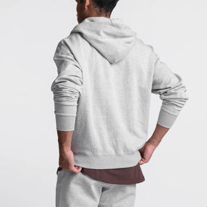 ชุดวอร์มกางเกงผ้าฟลีซผ้าฝ้ายระบายอากาศน้ำหนักเบาพิมพ์ลายโลโก้ได้กำหนดเองสำหรับทุกเพศชุดวิ่งกลางแจ้งลำลอง2ชิ้น - Product Image 3