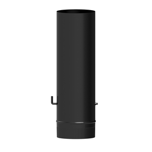 Tubo per Stufa in Acciaio Vitrificato Nero Ø 110 mm. Con Chiave - Product Image 1