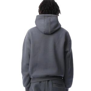High Quality Custom Logo Oversized Cotton <b>Track</b> <b>Suit</b> Breathable Solid Pattern Sweat Sports Jogging Sweatsuit Hoodie for Winter - Product Image 5