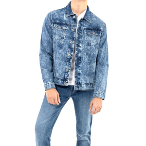 Vente en gros de vestes en jean pour hommes 2025 à prix avantageux, respirantes, durables, à bas prix, logo personnalisé, service OEM - Product Image 2