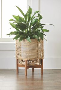 Macetas decorativas hechas a mano de hierro tejido de ratán, diseño personalizado, macetas para interiores y exteriores, macetas hechas a mano - Product Image 2