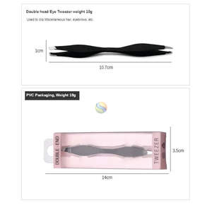 Pinzas de Cejas de Acero Inoxidable de Doble Cara de Primera Calidad, Puntas Inclinadas de Precisión, Herramienta de Belleza de Lujo Hecha a Mano - Product Image 2