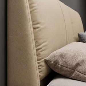 Base de <span class=keywords><strong>Cama</strong></span> con Sistema de Elevación a Gas, Directo de Fábrica, Madera Sólida, Láminas Silenciosas, Cuero Genuino, Tamaño Queen, para Dormitorio Moderno y Lujoso - Product Image 3