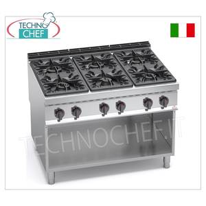 Cocina de Gas de 6 Quemadores con Mueble Abierto - Product Image 4