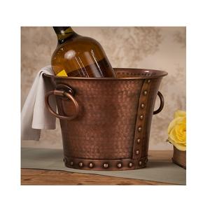Copper Hammered Ice And Water Bottle Storage <b>Bucket</b> With Superior Quality Ice <b>Bucket</b> For Wedding Party Use - Product Image 1
