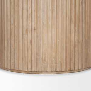 Mesa de Comedor de Cocina con Base de Pedestal Redonda de Madera de Mango Dura, Hecha a Mano, de Tamaño Compacto, con un Aspecto Orgánico y un Hermoso Patrón de Linterna - Product Image 5