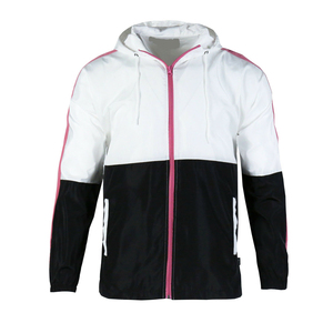 Chaqueta cortavientos con capucha y cremallera completa informal personalizada para hombre, chaqueta cortavientos impermeable plegable barata, chaqueta a prueba de viento - Product Image 1