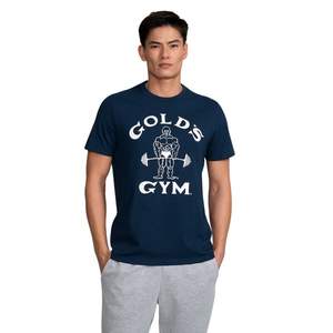 T-shirt classique Joe Sports-Marine | Chemise de sport respirante en coton biologique Vêtements de sport durables Coupe régulière Golds Gym Apparel - Product Image 5