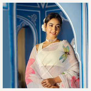 Venta al por mayor suministro clásico Kota Doriya seda sari con bordes tradicionales blusa para niñas disponibles para la venta - Product Image 3