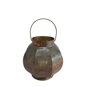 Lanterne décorative en métal de Noël couleur dorée pour la maison et l'éclairage de mariage décoration lanterne suspendue faite à la main en vrac - Product Image 2