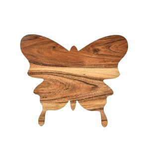 <b>Butterfly</b> Shaped Wooden Chopping Board Natural Wood Grain Design Handmade Cutting Block - Product Image 1