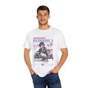 Camiseta de corte de caja con estampado DTG de gran tamaño para hombre personalizada del fabricante 250 Gsm, Camiseta de algodón 100% de peso pesado, Camiseta corta Boxy Fit para hombre - Product Image 6