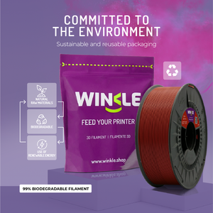 Filament PLA HD WINKLE 1,75 mm 1 kg pour imprimante 3D, tolérance élevée 0,05 mm, compatible lit chauffant 190-230°C, biodégradable, impression facile - Product Image 5