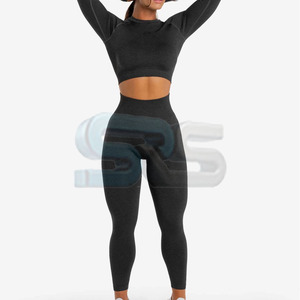 Coton femmes Yoga ensemble 2025 nouveauté vêtements de sport sans couture deux pièces sport soutien-gorge et Leggings Fitness tenue - Product Image 4