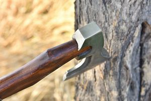 2025 personnalisé à la main en acier damas Viking hache en acier au carbone manche en bois gaine en cuir pour Camping Pizza coupe-Offre Spéciale - Product Image 3